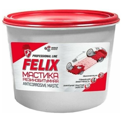 Мастика резино-битумная FELIX, в п/э ведре, 2кг