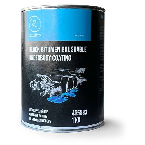 RoxelPro Антикоррозийное покрытие ROXONE на битумной основе под кисть, неокрашиваемое, чёрное, 1 кг