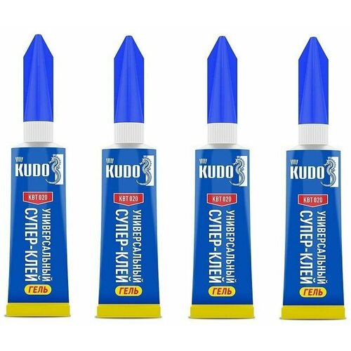 Клей цианоакрилатный KUDO HOME "Универсальный Супер-клей Гель" 3 гр арт. KBT-020 4 шт