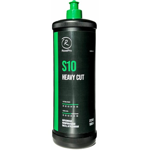 RoxelPro Абразивная полировальная паста ROXTOP S10 HEAVY CUT (зелёный колпачёк), агрессивная, 1кг