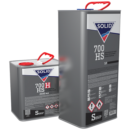 Лак автомобильный акриловый Solid 700 HS 5л. + отв. 2.5л.(комплект)