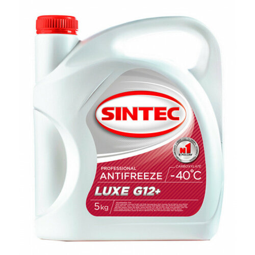Антифриз SINTEC ANTIFREEZE LUXE G12+ red -40, 5KG