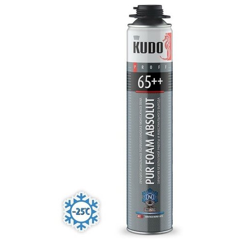 Пена монтажная KUDO PROFF 65++ ARKTIKA, профессиональная, зимняя, до -25°С, 1000 мл