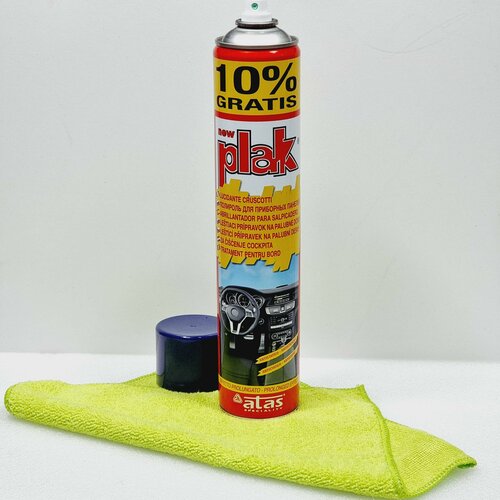 Полироль пластика PLAK 750мл Виноград + микрофибра