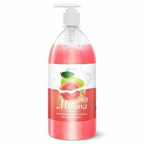 Жидкое крем-мыло MILANA Увлажняющее, гуава, 1 л
