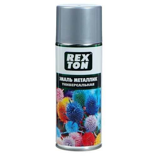 Эмаль металлик универсальная REXTON, хром, аэрозоль, 520 мл