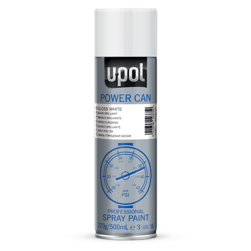 Эмаль POWER CAN Gloss White, глянцевая, белый, аэрозоль, 500 мл