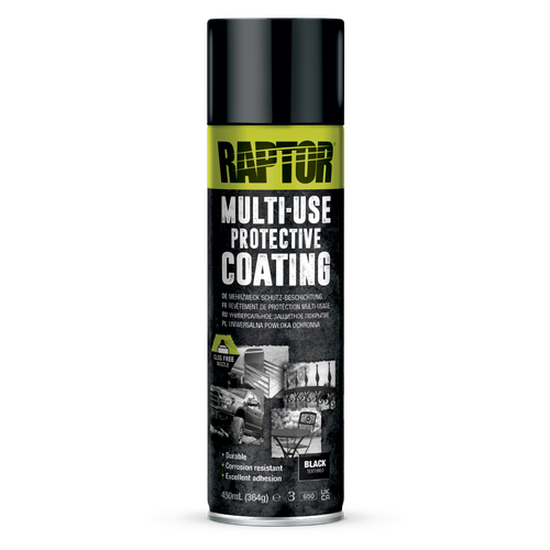 Черный RAPTOR U-POL в баллончике в однокомпонентном аэрозоле 0,45л.