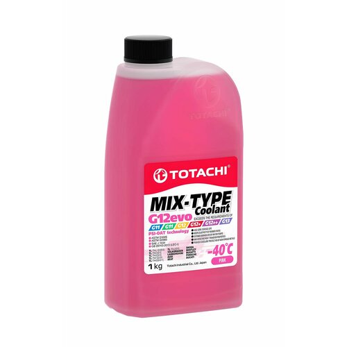 Антифриз TOTACHI MIX-TYPE COOLANT PINK -40C G12evo 1кг
