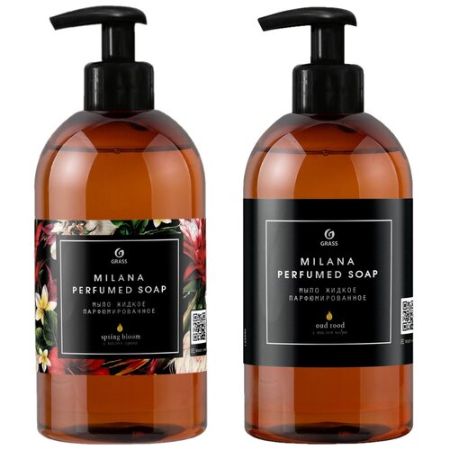 Парфюмированное жидкое мыло Milana Spring Bloom 300мл + Парфюмированное жидкое мыло Milana Oud Rood 300мл