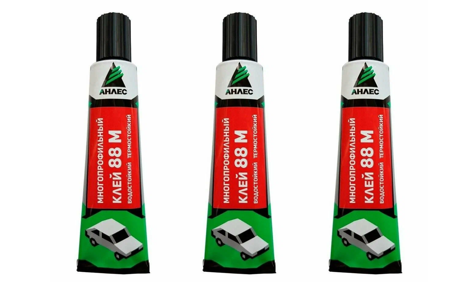 Клей Анлес 88 М водостойкий, термостойкий, 40 мл, 3 шт.