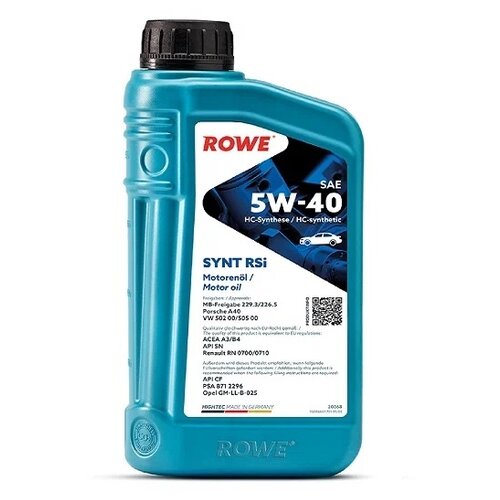 Rowe HIGHTEC SYNT RSi SAE 5W-40 Моторное масло 4л