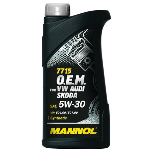 MANNOL 7715 O.E.M.for VW Audi Skoda SAE 5W-30 (5л.)Синт.моторное маслоAPI SN/CF;ACEA C3;VW504/507.00