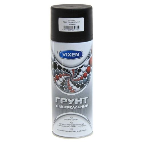 Грунт Универсальный Vixen Черный, Аэрозоль, 520 Мл Vx-21001 (12 Шт/Уп) Vixen арт. VX21001