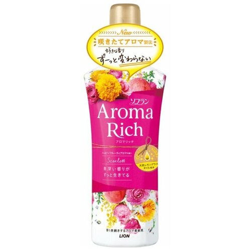 Lion Кондиционер для белья Aroma Rich Scarlett флакон 520 мл