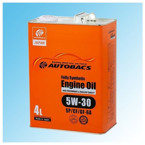 AUTOBACS Масло Моторное Синтетическое "Engine Oil 5w-30", 4л