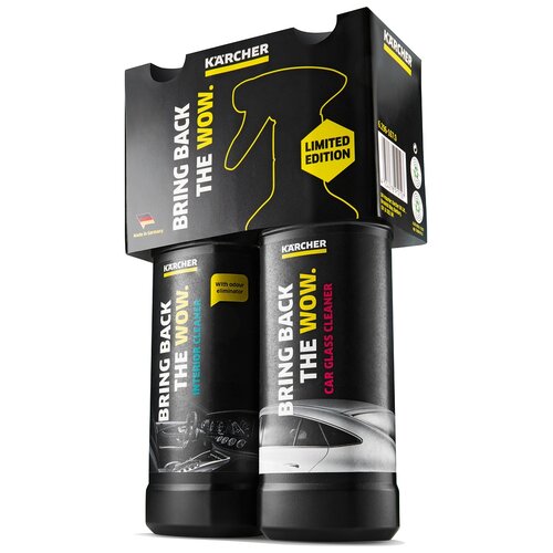 Автомобильный набор KARCHER (6.296-168.0), ср-во для чистки салона + ср-во для чистки автомобильных стекол