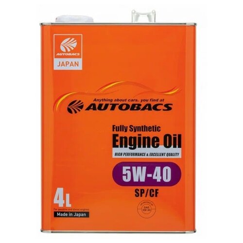 AUTOBACS Масло Моторное Fully Synthetic 5w-40 Sp/Cf 4l