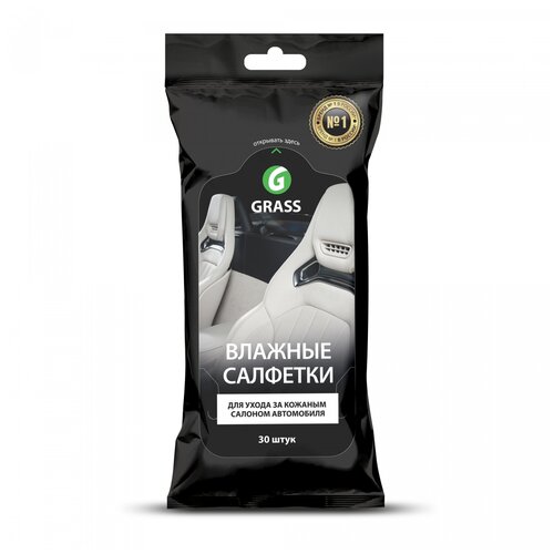 Влажные Салфетки Для Ухода За Кожаным Салоном С Натуральным Воском Карнауба It-0312 (1уп=30шт), Уп GraSS арт. IT0312