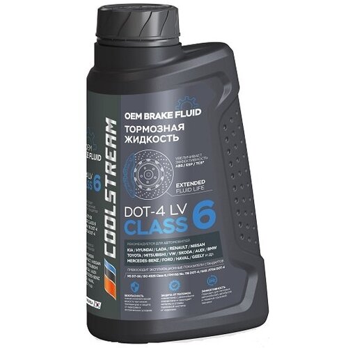 Тормозная жидкость Coolstream Brake Fluid DOT-4 LV Class 6, 1кг