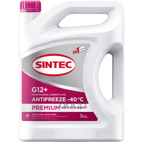 Антифриз Sintec Premium Розовый G12+ (-40) 5 Кг SINTEC арт. 990564