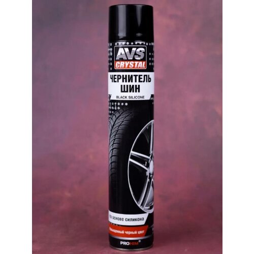 Чернитель резины автомобиля AVS, черный, аэрозоль, 1 л.