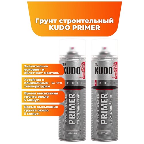 Грунт строительный KUDO PRIMER полимерно-каучуковый, 2 шт.