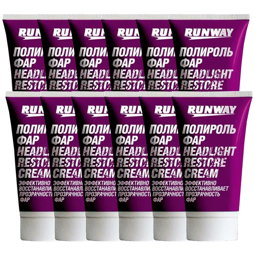 Runway Полироль для фар автомобиля 12 шт по 50 мл RW0501