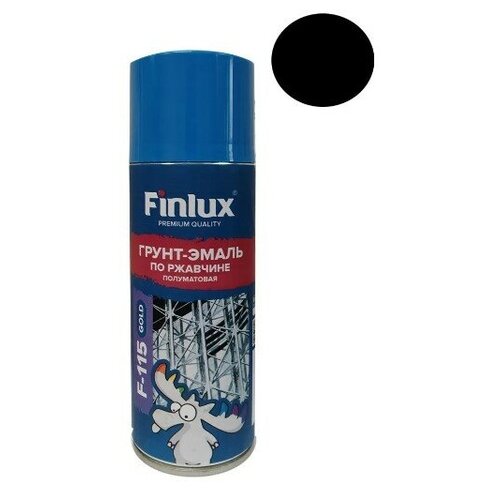Грунт-эмаль Finlux F-115 Gold по металлу, Силиконакриловая, Полуматовое покрытие, 0.5 кг