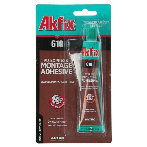 Клей Akfix 610 "Жидкие гвозди", полиуретановый, супербыстрый, 50 мл