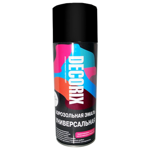 33 Эмаль Аэрозоль Decorix 520МЛ ГЛ. Черный (12)
