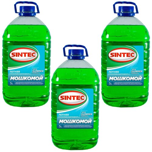 Жидкость стеклоомывателя Мошкомой летний (омывайка) SINTEC ПЭТ 5л (3 шт.) - 900656(3)