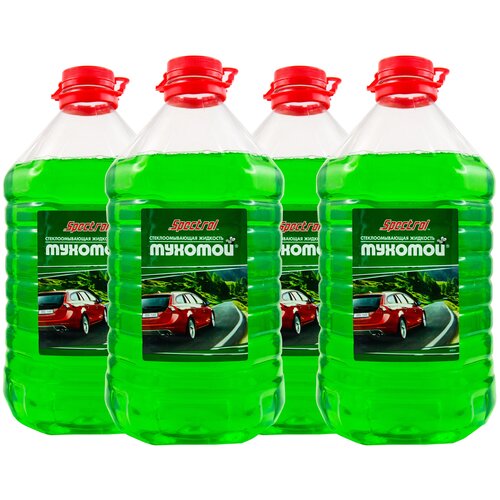 Омывайка для авто SPEСTROL Жидкость стеклоомывателя мухомой / Стеклоомывающая жидкость 5 л. Комплект из 4 шт. 9650(4)