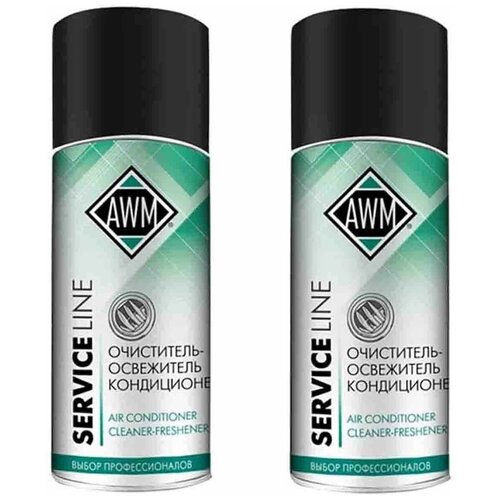 Очиститель кондиционера и системы вентиляции автомобиля (дымовая шашка для авто) AWM дезинфицирующий спрей 210 мл. Комплект 2 шт. 411042014(2)