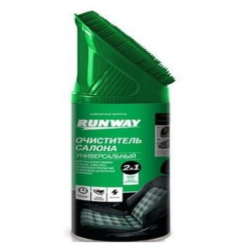 Очиститель салона универсальный "2 в 1" 450мл аэрозоль со щеткой Runway