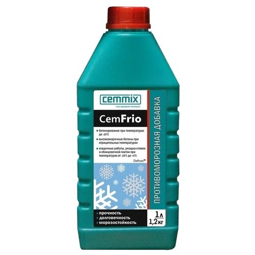 Противоморозная добавка для бетона Cemmix CemFrio, 1 л