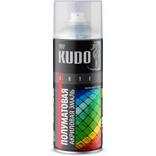 Эмаль универсальная акриловая KUDO SATIN RAL Белая RAL 9003