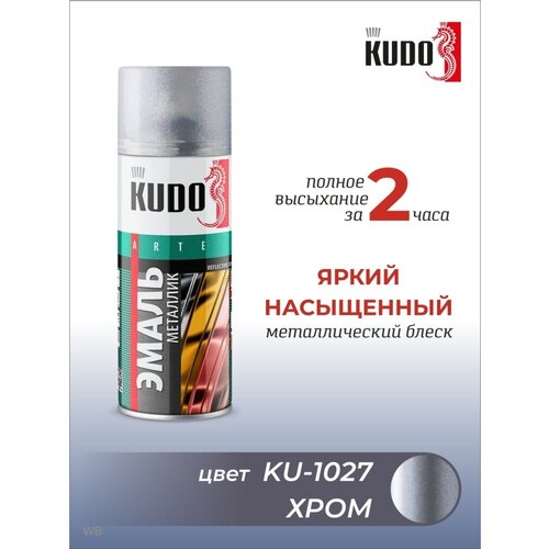 Автоэмаль Эмаль аэрозольная декоративная Краска металлик KUDO - 1