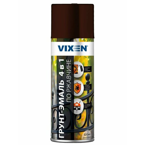 Грунт по ржавчине шоколадно-коричневый 520мл