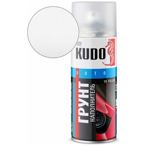 Грунт-наполнитель Kudo 1К KU-2204, акриловый, белый, 520 мл