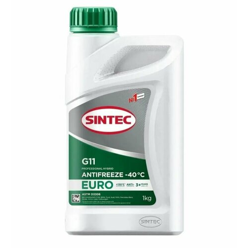 Антифриз SINTEC EURO G11 (-40) зеленый, 1 кг