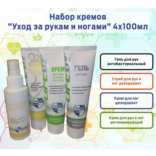 Набор кремов "Уход за руками и ногами" 4х100мл