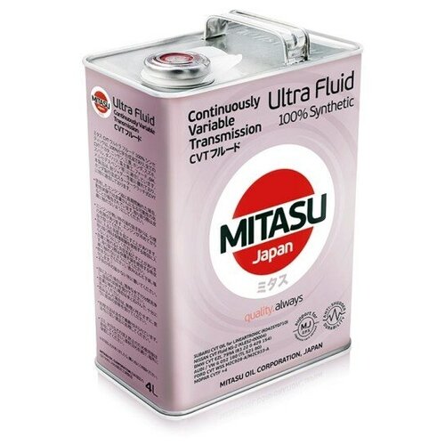 Масло Трансмиссионное Mitasu Cvt Ultra Fluid Синтетическое 4 Л Mj3294 Mitasu арт. MJ3294