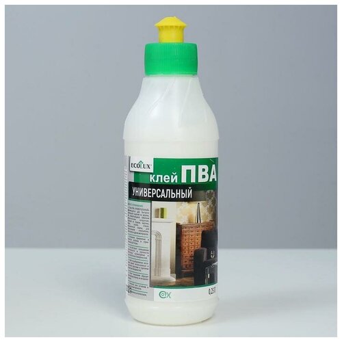 Клей ПВА ECOLUX универсальный 0,25 л 6783352