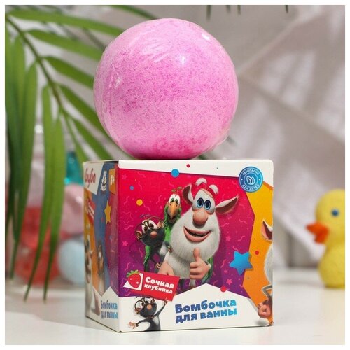 Умка Бомбочка для ванны "Умка", "буба", сочная клубника, розовая, 130 г
