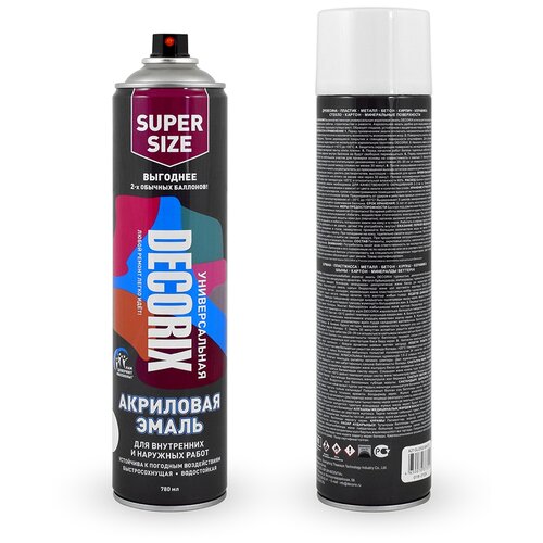 Эмаль-аэрозоль черный матовый 210 мл DECORIX (A02)