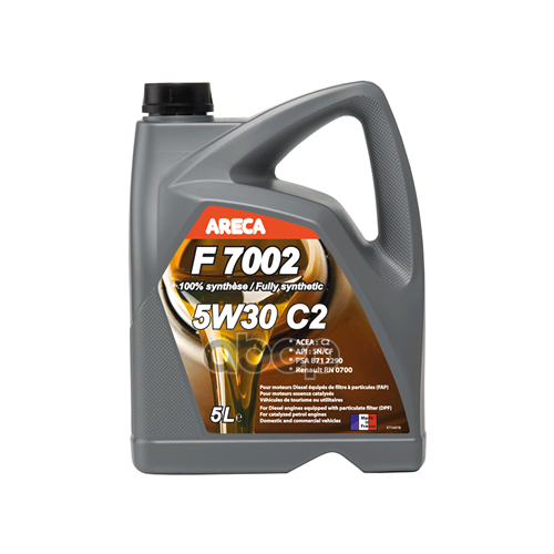 Areca Areca F 7002 5w30 (5l)_масло Моторное! Синт Acea C2, Api Sn/Cf, Psa B712290-2019