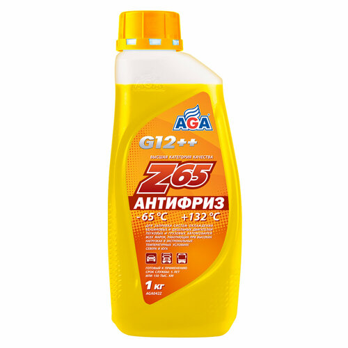 Антифриз AGA AGA042Z желтый готовый G12++ 1 кг