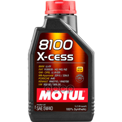 MOTUL Масло Моторное Motul 8100 X-Cess 5W40 ,1Л