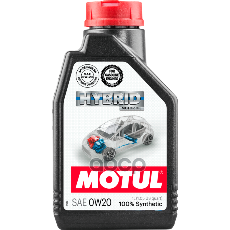 Моторное масло Motul синтетическое Hybrid 0W20 1л